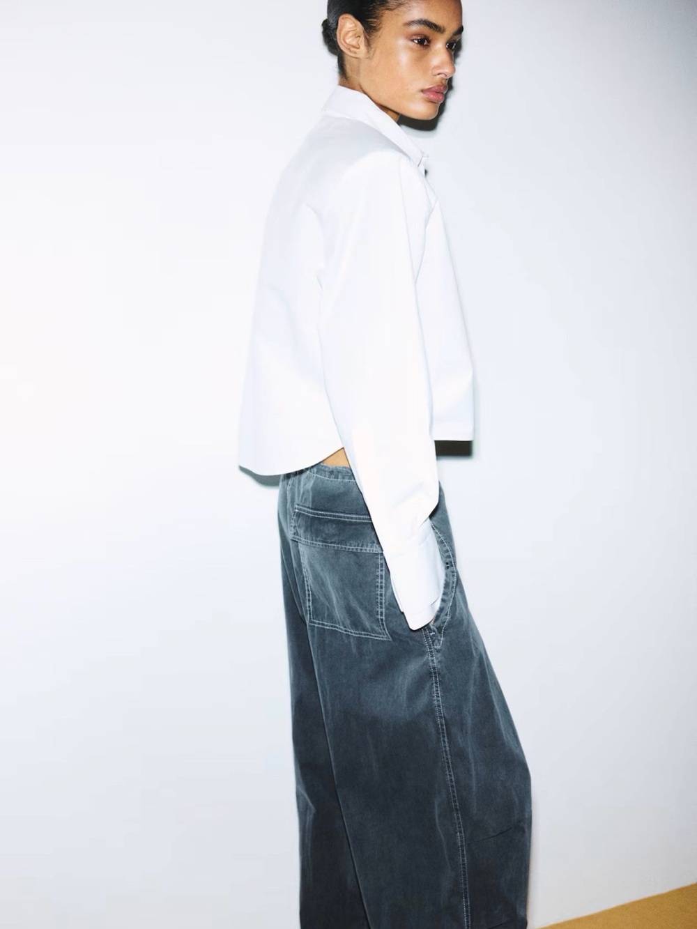 Kelly Wearstler x H&M SOLD OUT colab Women's Washed Charcoal Drawstring Trousers - Picture 2 of 7